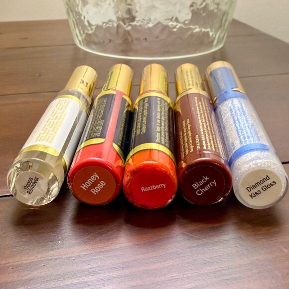 Lipsense Senegence Bundle of 5 NEW Honey Rose, Razzberry, Black Cherry + More - Picture 2 of 6